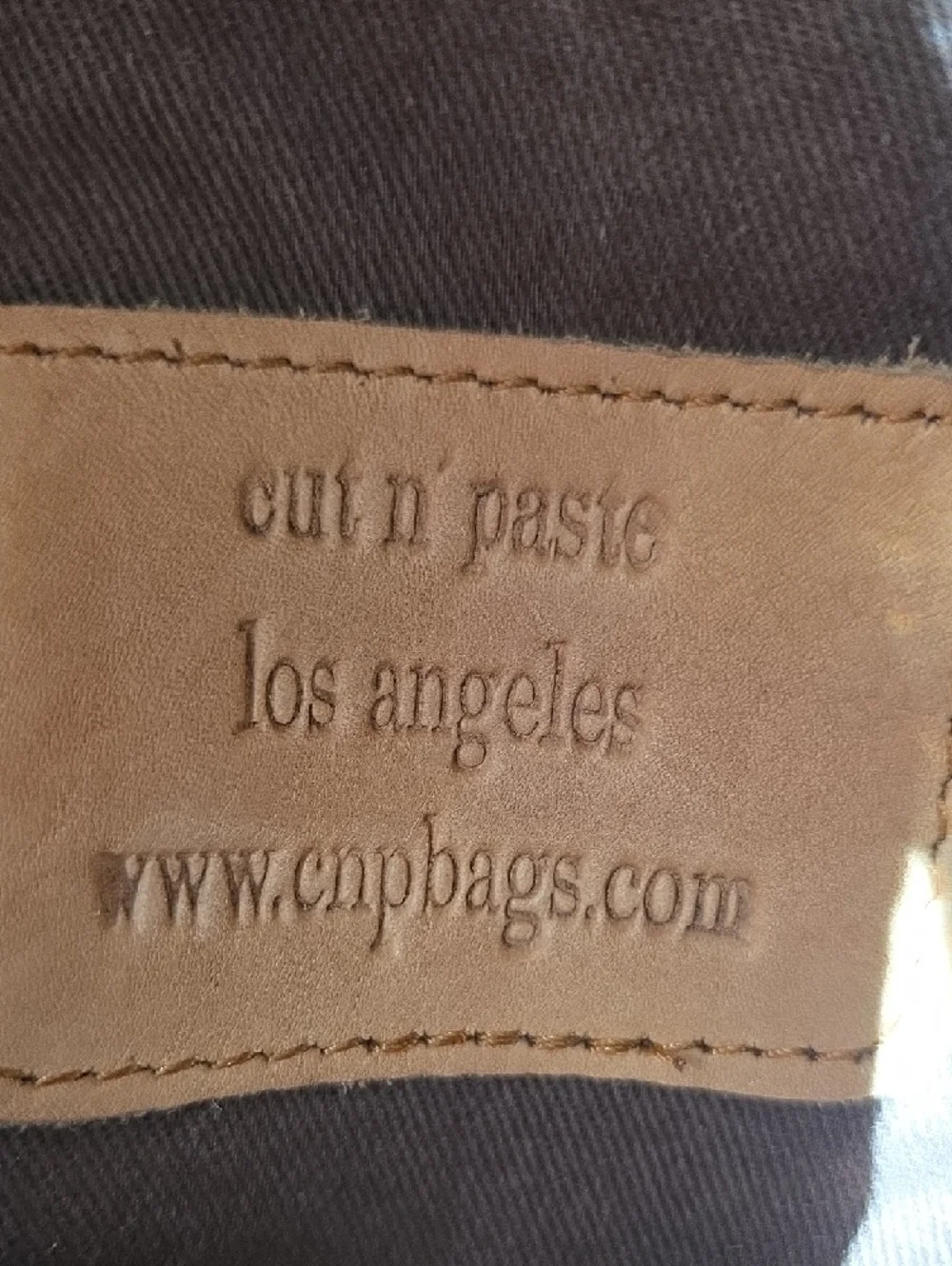 Cut N' Paste Los Angeles Tan Leather Backpack Crossbody Shoulder